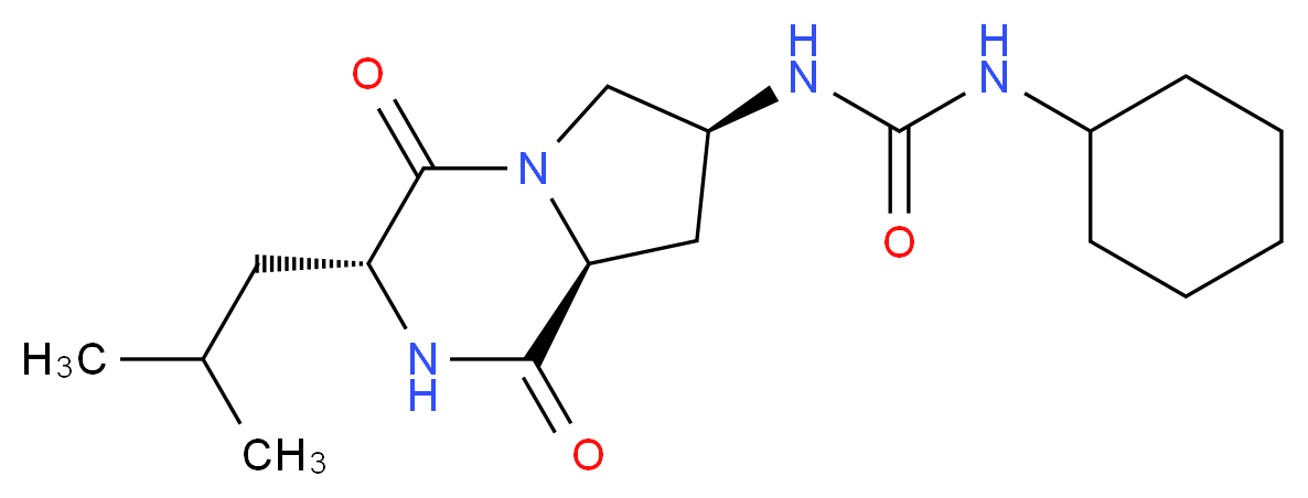 N-cyclohexyl-N'-[(3R,7S,8aS)-3-isobutyl-1,4-dioxooctahydropyrrolo[1,2-a]pyrazin-7-yl]urea_Molecular_structure_CAS_)