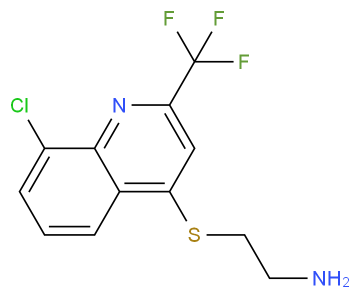 4-(2-Aminoethylthio)-8-chloro-2-(trifluoromethyl)quinoline 97%_Molecular_structure_CAS_)