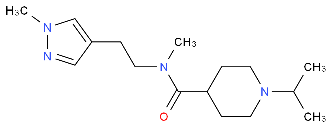 1-isopropyl-N-methyl-N-[2-(1-methyl-1H-pyrazol-4-yl)ethyl]-4-piperidinecarboxamide_Molecular_structure_CAS_)