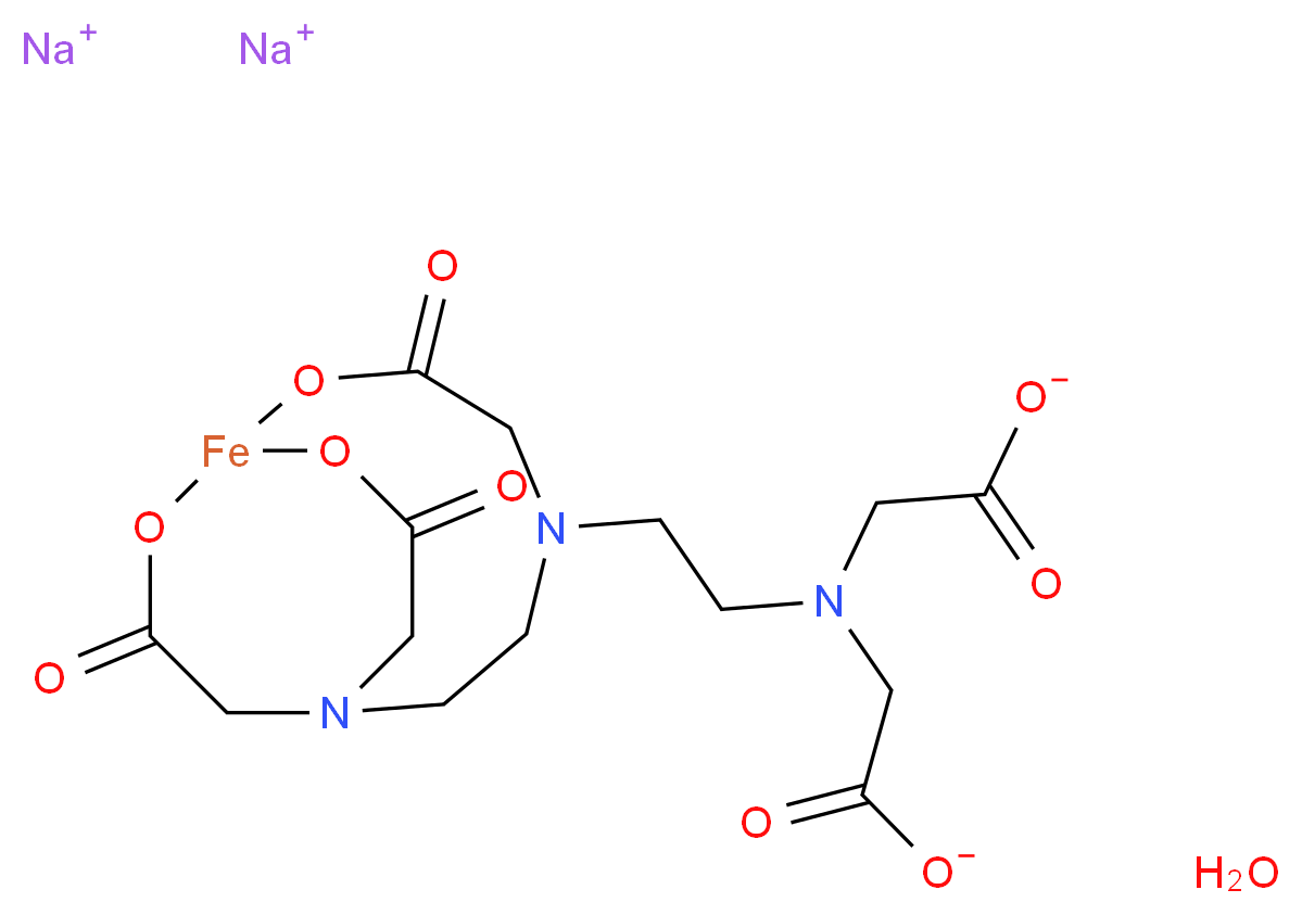 Diethylenetriaminepentaacetic acid iron(III) disodium salt hydrate_Molecular_structure_CAS_)