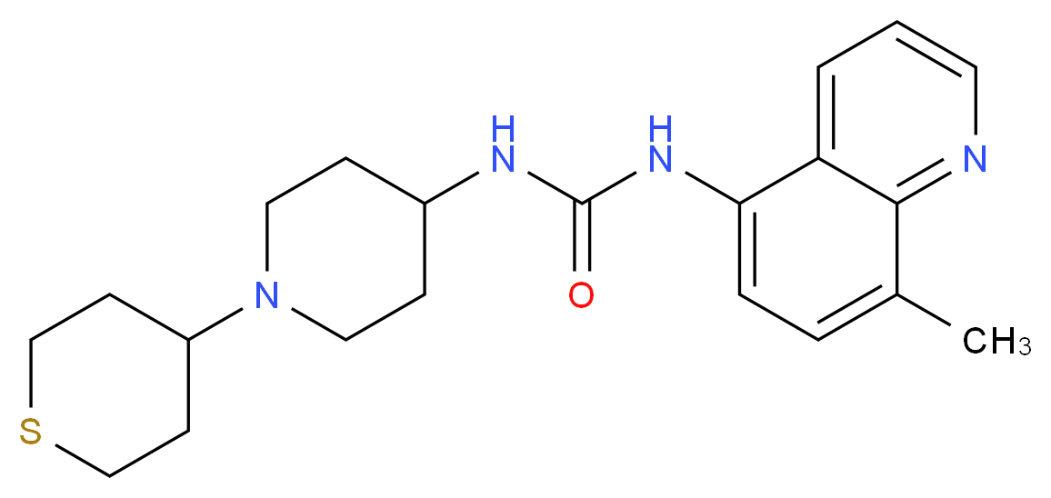 N-(8-methylquinolin-5-yl)-N'-[1-(tetrahydro-2H-thiopyran-4-yl)piperidin-4-yl]urea_Molecular_structure_CAS_)