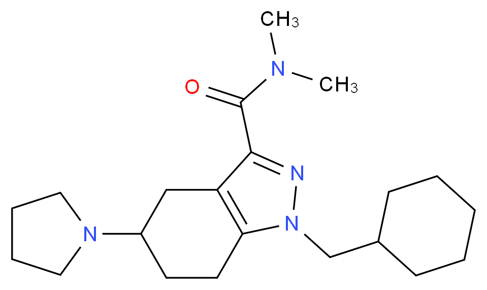 1-(cyclohexylmethyl)-N,N-dimethyl-5-(1-pyrrolidinyl)-4,5,6,7-tetrahydro-1H-indazole-3-carboxamide_Molecular_structure_CAS_)