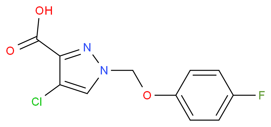 4-chloro-1-(4-fluorophenoxymethyl)-1H-pyrazole-3-carboxylic acid_Molecular_structure_CAS_)