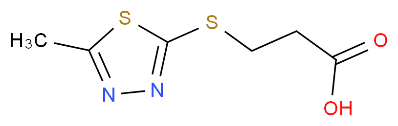 3-[(5-Methyl-1,3,4-thiadiazol-2-yl)thio]-propanoic acid_Molecular_structure_CAS_869943-40-8)
