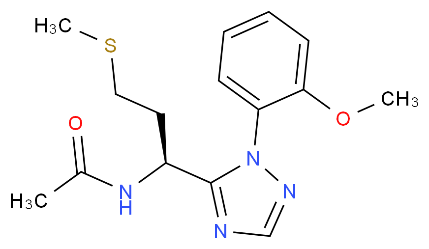 N-[(1S)-1-[1-(2-methoxyphenyl)-1H-1,2,4-triazol-5-yl]-3-(methylthio)propyl]acetamide_Molecular_structure_CAS_)