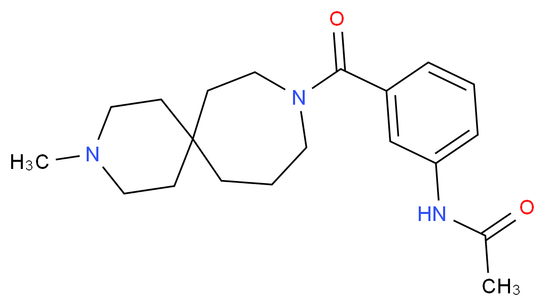 N-{3-[(3-methyl-3,9-diazaspiro[5.6]dodec-9-yl)carbonyl]phenyl}acetamide_Molecular_structure_CAS_)