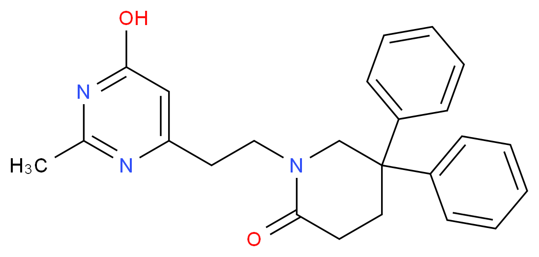 1-[2-(6-hydroxy-2-methylpyrimidin-4-yl)ethyl]-5,5-diphenylpiperidin-2-one_Molecular_structure_CAS_)
