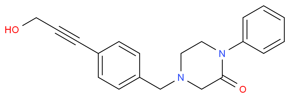 4-[4-(3-hydroxy-1-propyn-1-yl)benzyl]-1-phenyl-2-piperazinone_Molecular_structure_CAS_)