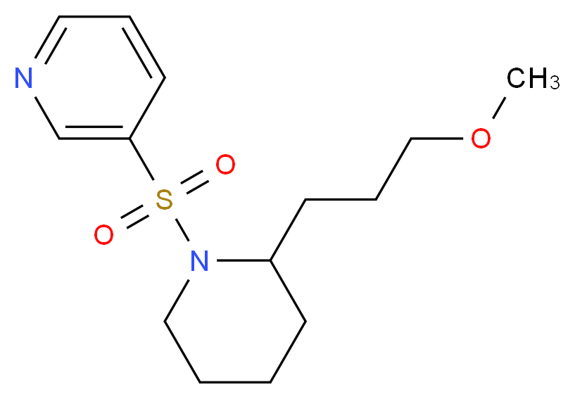 3-{[2-(3-methoxypropyl)-1-piperidinyl]sulfonyl}pyridine_Molecular_structure_CAS_)