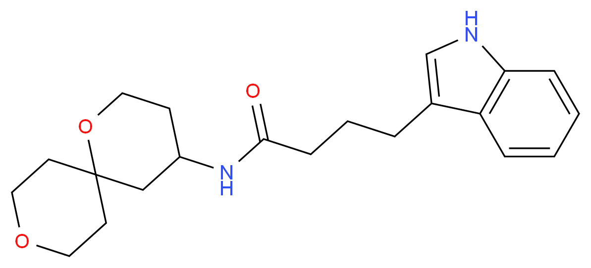 N-1,9-dioxaspiro[5.5]undec-4-yl-4-(1H-indol-3-yl)butanamide_Molecular_structure_CAS_)