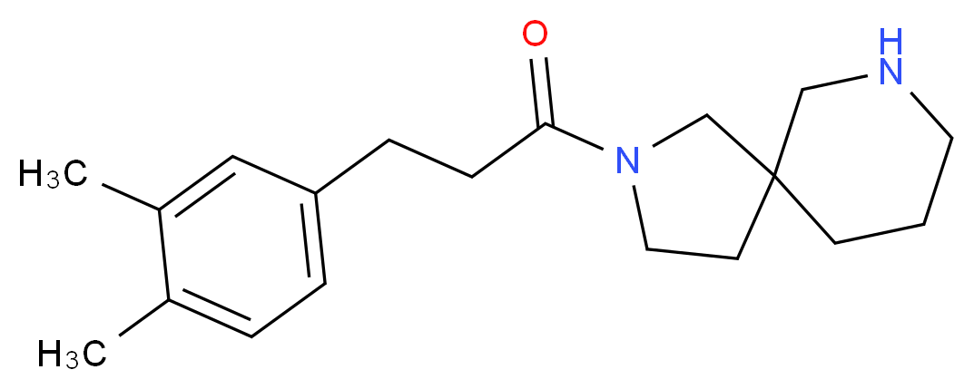 2-[3-(3,4-dimethylphenyl)propanoyl]-2,7-diazaspiro[4.5]decane_Molecular_structure_CAS_)