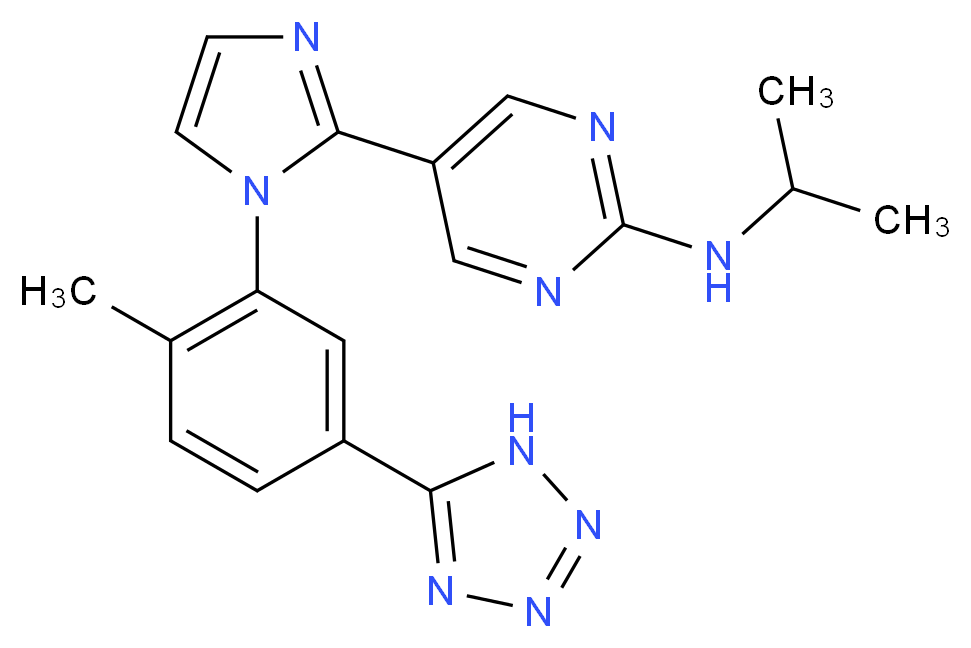 N-isopropyl-5-{1-[2-methyl-5-(1H-tetrazol-5-yl)phenyl]-1H-imidazol-2-yl}pyrimidin-2-amine_Molecular_structure_CAS_)