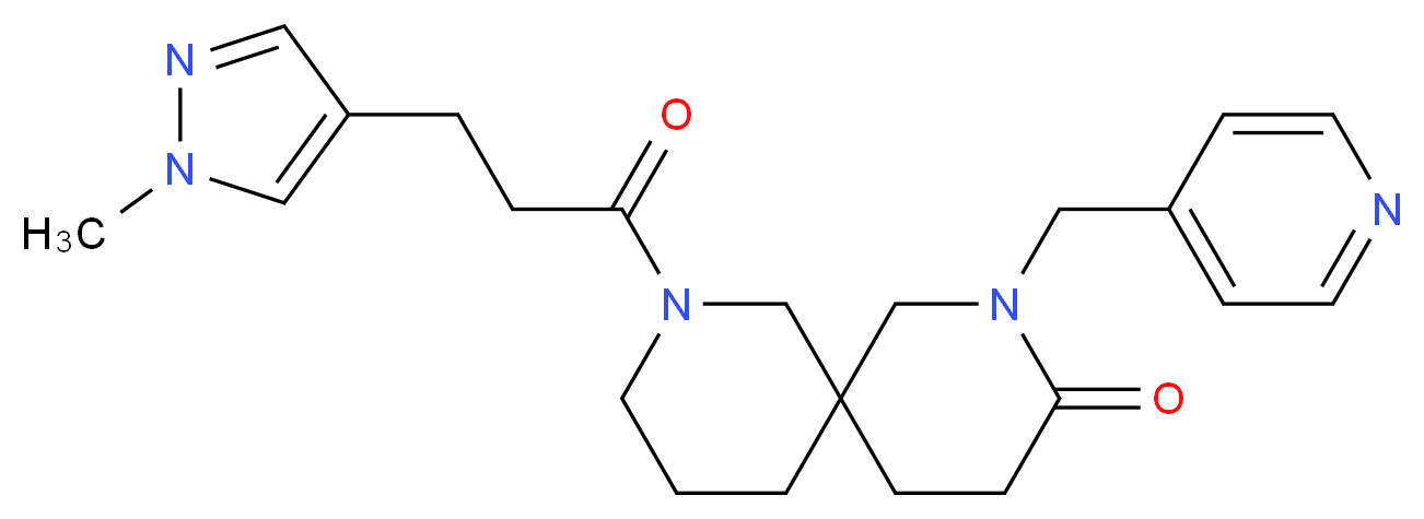 8-[3-(1-methyl-1H-pyrazol-4-yl)propanoyl]-2-(pyridin-4-ylmethyl)-2,8-diazaspiro[5.5]undecan-3-one_Molecular_structure_CAS_)