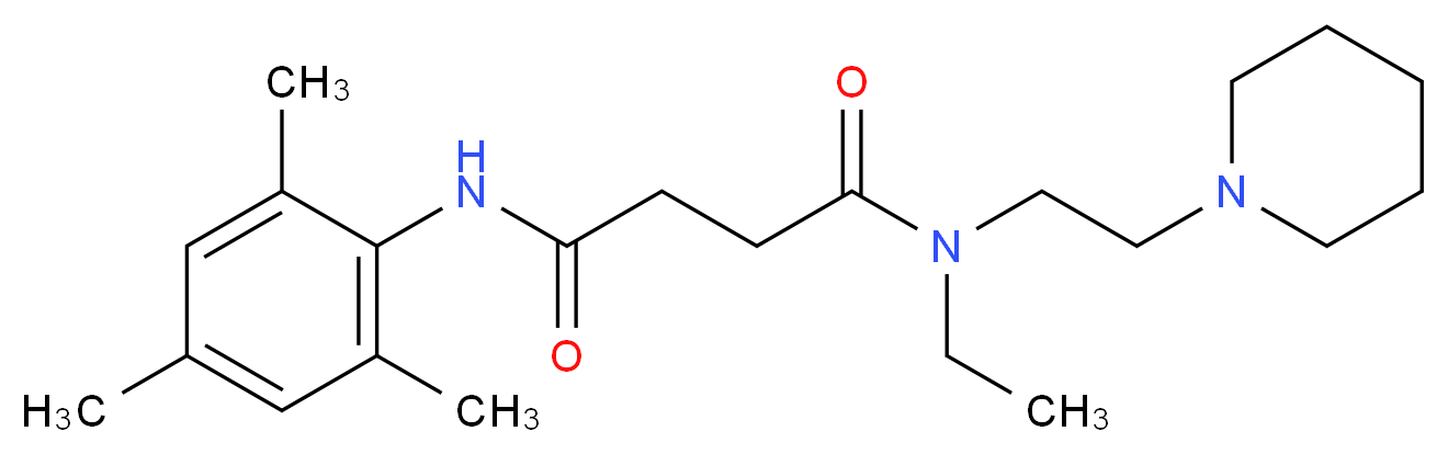 N-ethyl-N'-mesityl-N-(2-piperidin-1-ylethyl)succinamide_Molecular_structure_CAS_)