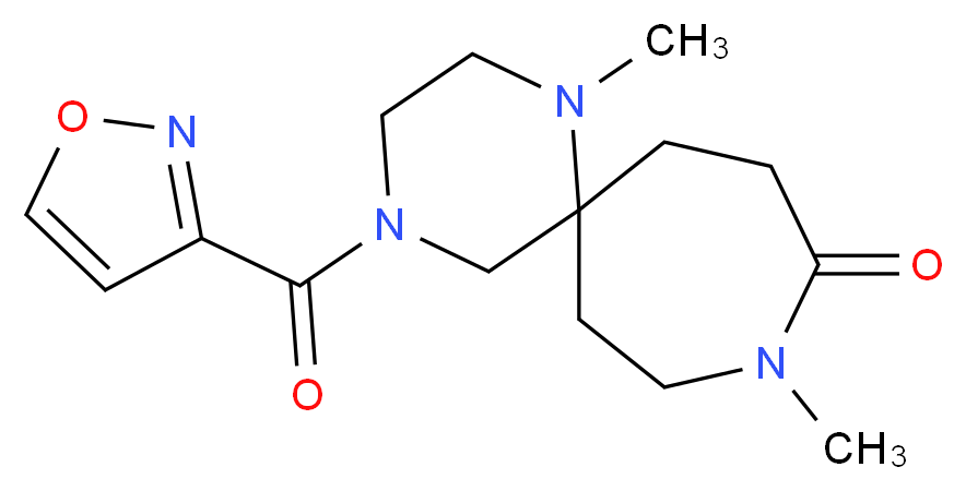 4-(3-isoxazolylcarbonyl)-1,9-dimethyl-1,4,9-triazaspiro[5.6]dodecan-10-one_Molecular_structure_CAS_)