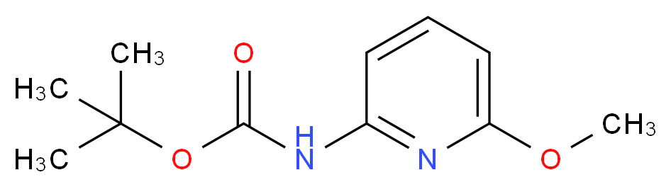 (6-Methoxy-pyridin-2-yl)-carbamic acid tert-butyl ester_Molecular_structure_CAS_855784-40-6)
