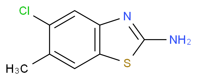 5-Chloro-6-methyl-benzothiazol-2-ylamine_Molecular_structure_CAS_50850-98-1)