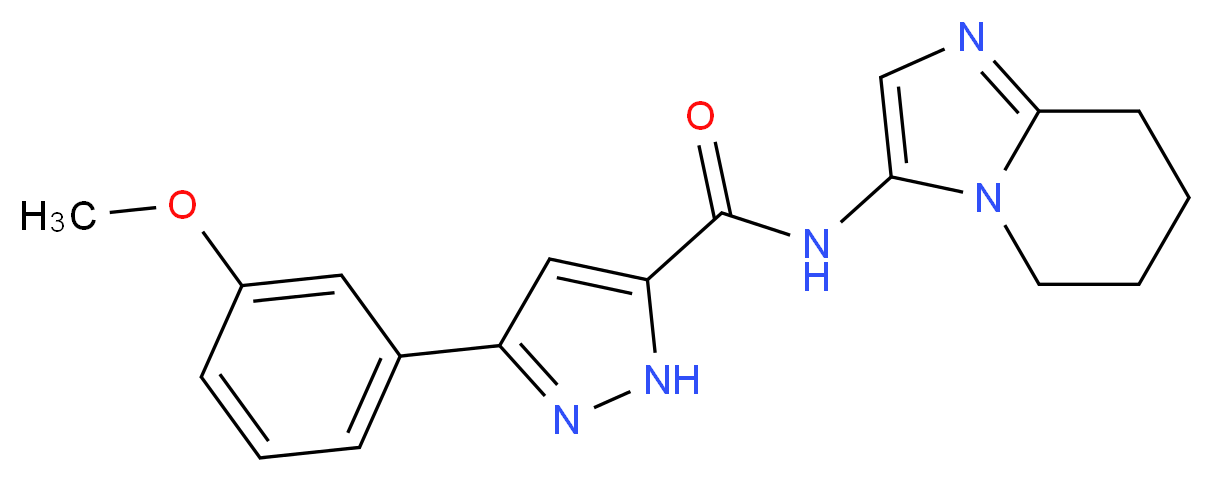 3-(3-methoxyphenyl)-N-(5,6,7,8-tetrahydroimidazo[1,2-a]pyridin-3-yl)-1H-pyrazole-5-carboxamide_Molecular_structure_CAS_)