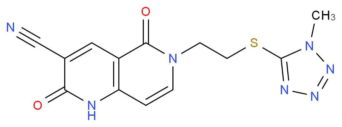 6-{2-[(1-methyl-1H-tetrazol-5-yl)thio]ethyl}-2,5-dioxo-1,2,5,6-tetrahydro-1,6-naphthyridine-3-carbonitrile_Molecular_structure_CAS_)