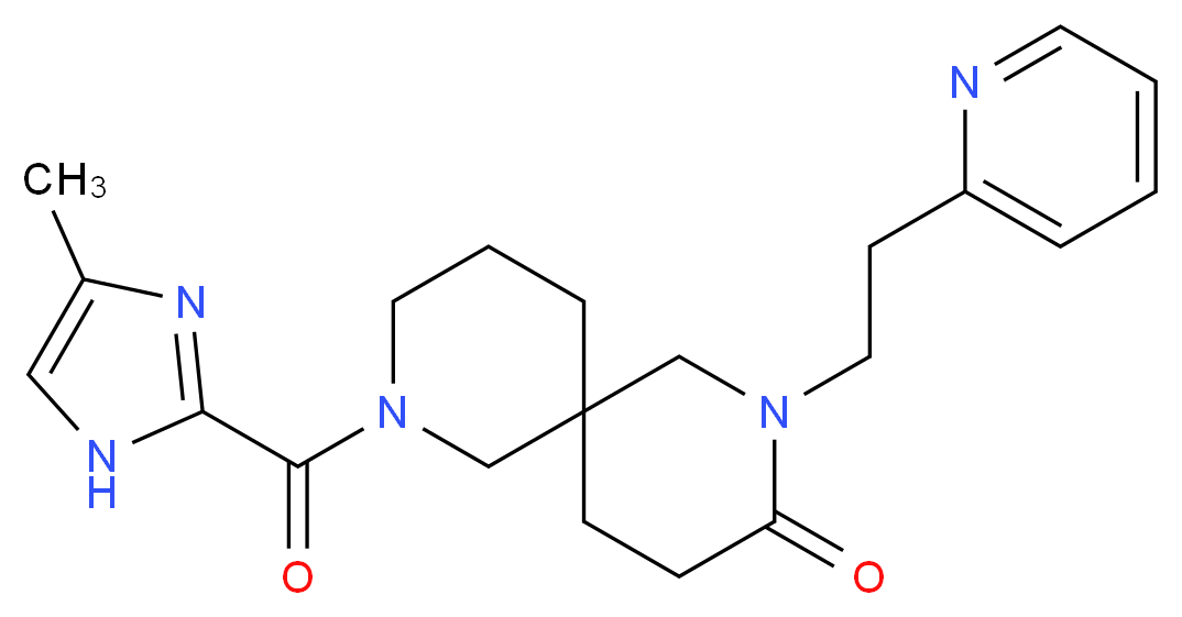 8-[(4-methyl-1H-imidazol-2-yl)carbonyl]-2-(2-pyridin-2-ylethyl)-2,8-diazaspiro[5.5]undecan-3-one_Molecular_structure_CAS_)