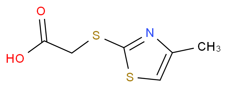 [(4-methyl-1,3-thiazol-2-yl)thio]acetic acid_Molecular_structure_CAS_5685-17-6)