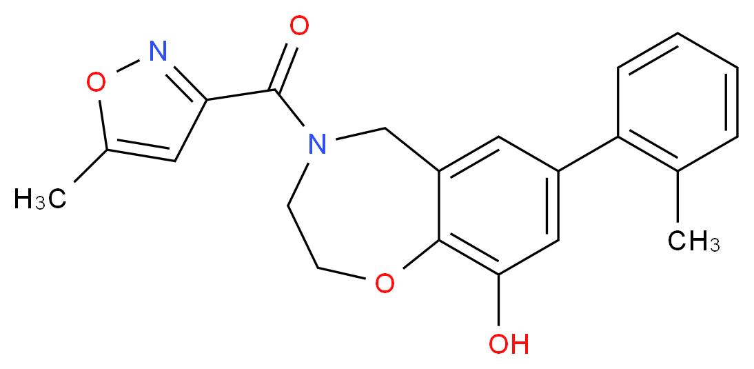 4-[(5-methylisoxazol-3-yl)carbonyl]-7-(2-methylphenyl)-2,3,4,5-tetrahydro-1,4-benzoxazepin-9-ol_Molecular_structure_CAS_)
