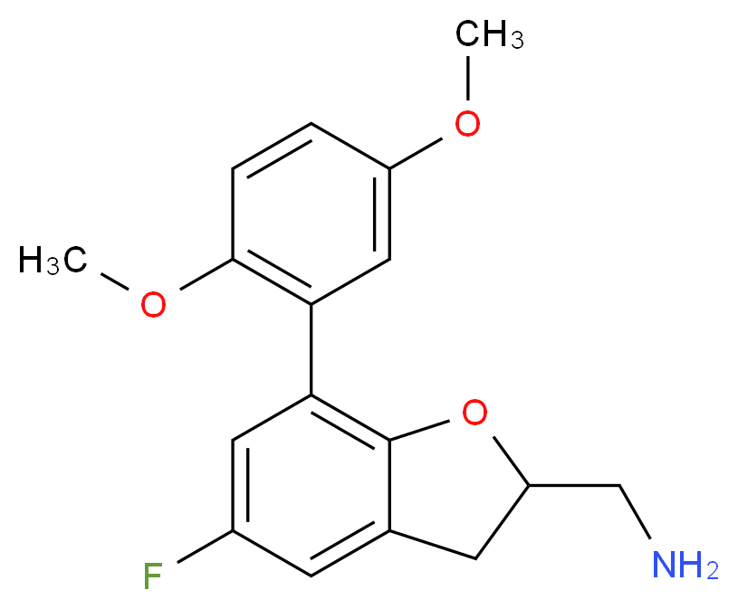 1-[7-(2,5-dimethoxyphenyl)-5-fluoro-2,3-dihydro-1-benzofuran-2-yl]methanamine_Molecular_structure_CAS_)