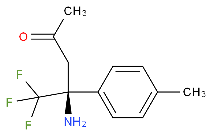 (4S)-4-amino-5,5,5-trifluoro-4-(4-methylphenyl)pentan-2-one_Molecular_structure_CAS_)