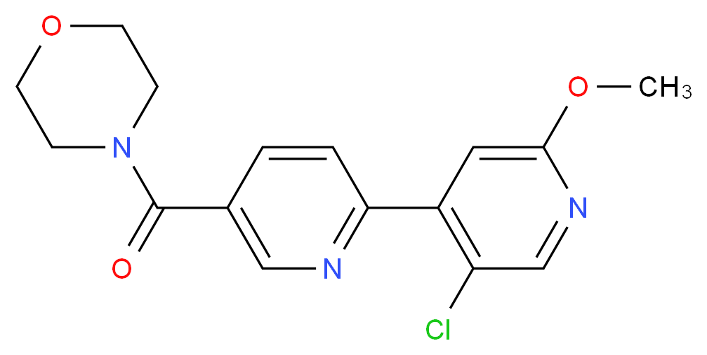 5'-chloro-2'-methoxy-5-(morpholin-4-ylcarbonyl)-2,4'-bipyridine_Molecular_structure_CAS_)