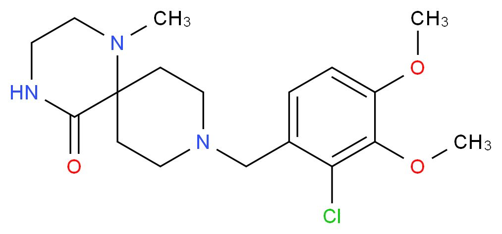 9-(2-chloro-3,4-dimethoxybenzyl)-1-methyl-1,4,9-triazaspiro[5.5]undecan-5-one_Molecular_structure_CAS_)