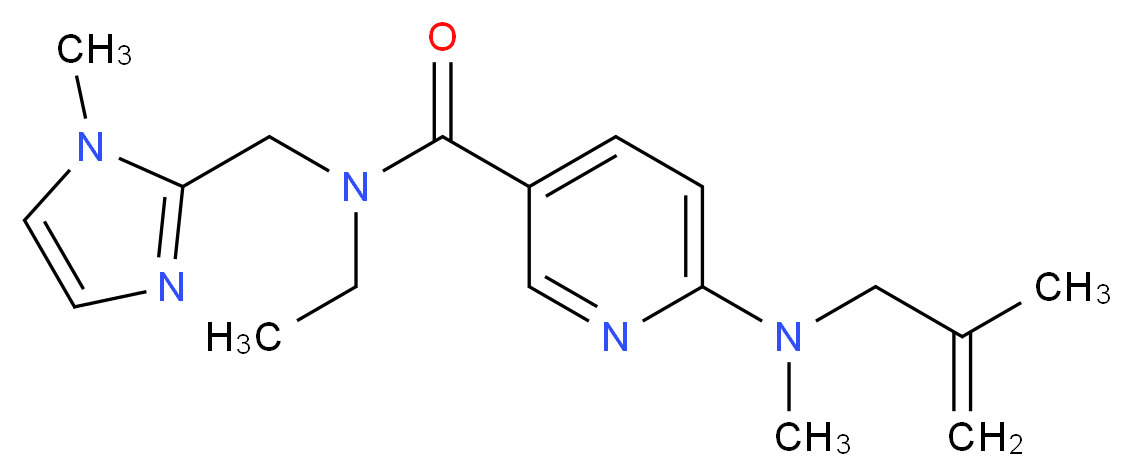 N-ethyl-N-[(1-methyl-1H-imidazol-2-yl)methyl]-6-[methyl(2-methyl-2-propen-1-yl)amino]nicotinamide_Molecular_structure_CAS_)