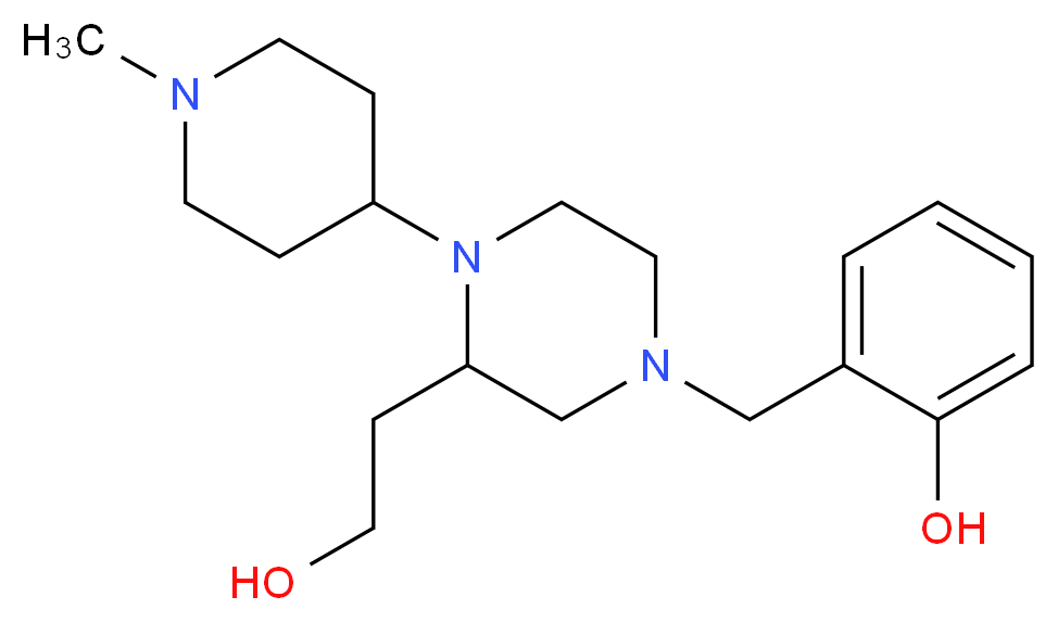 2-{[3-(2-hydroxyethyl)-4-(1-methyl-4-piperidinyl)-1-piperazinyl]methyl}phenol_Molecular_structure_CAS_)