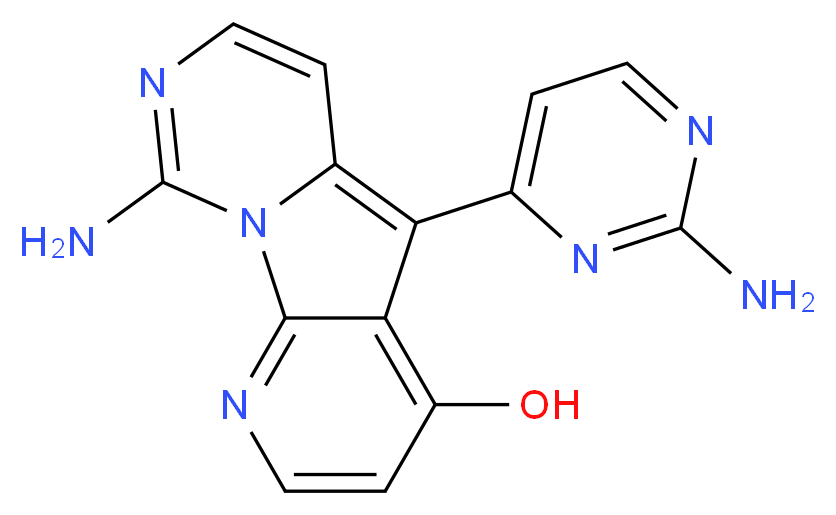 9-amino-5-(2-aminopyrimidin-4-yl)pyrido[3',2':4,5]pyrrolo[1,2-c]pyrimidin-4-ol_Molecular_structure_CAS_)