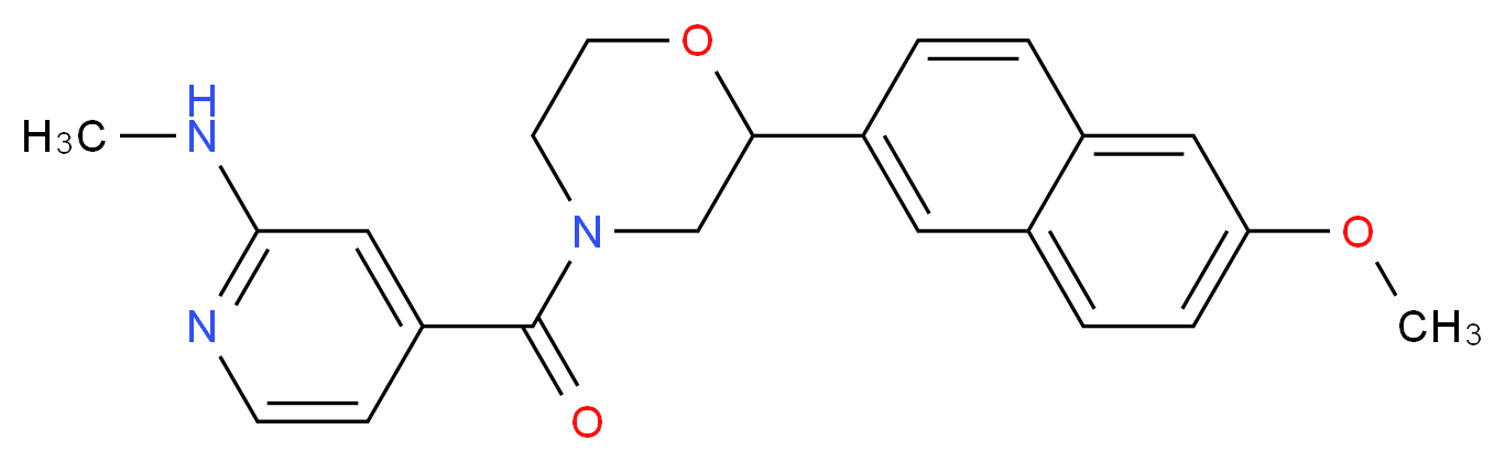 4-{[2-(6-methoxy-2-naphthyl)morpholin-4-yl]carbonyl}-N-methylpyridin-2-amine_Molecular_structure_CAS_)
