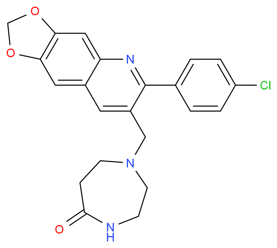 1-{[6-(4-chlorophenyl)[1,3]dioxolo[4,5-g]quinolin-7-yl]methyl}-1,4-diazepan-5-one_Molecular_structure_CAS_)