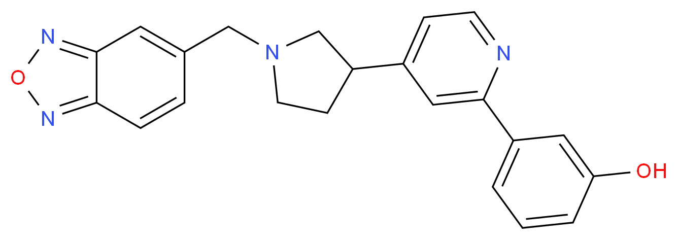 3-{4-[1-(2,1,3-benzoxadiazol-5-ylmethyl)pyrrolidin-3-yl]pyridin-2-yl}phenol_Molecular_structure_CAS_)