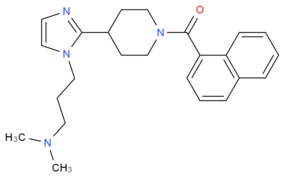 N,N-dimethyl-3-{2-[1-(1-naphthoyl)piperidin-4-yl]-1H-imidazol-1-yl}propan-1-amine_Molecular_structure_CAS_)