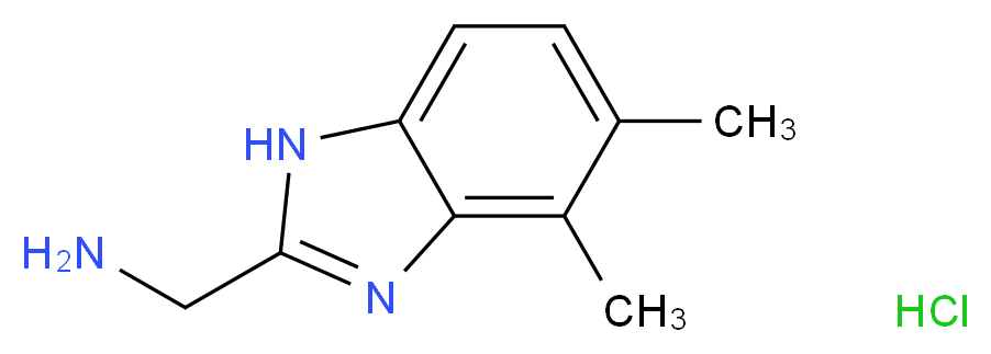 (4,5-Dimethyl-1H-benzimidazol-2-yl)methylamine hydrochloride_Molecular_structure_CAS_)