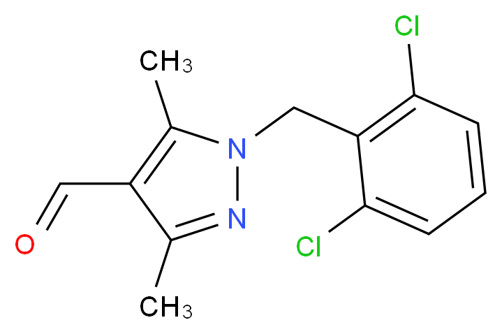 1-(2,6-dichlorobenzyl)-3,5-dimethyl-1H-pyrazole-4-carbaldehyde_Molecular_structure_CAS_)