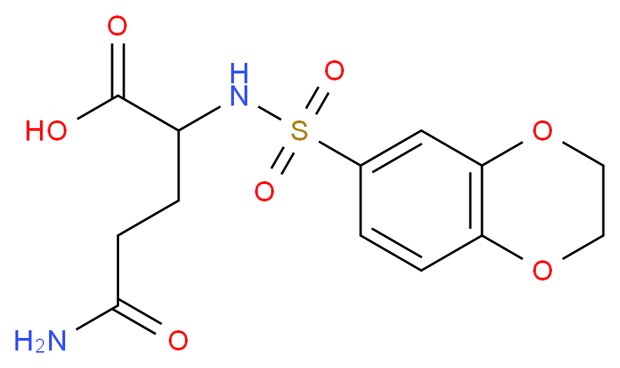 5-amino-2-[(2,3-dihydro-1,4-benzodioxin-6-ylsulfonyl)amino]-5-oxopentanoic acid_Molecular_structure_CAS_)