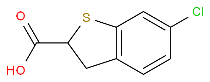 6-chloro-2,3-dihydro-1-benzothiophene-2-carboxylic acid_Molecular_structure_CAS_)