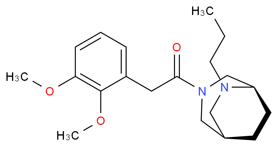 (1R*,5R*)-3-[(2,3-dimethoxyphenyl)acetyl]-6-propyl-3,6-diazabicyclo[3.2.2]nonane_Molecular_structure_CAS_)