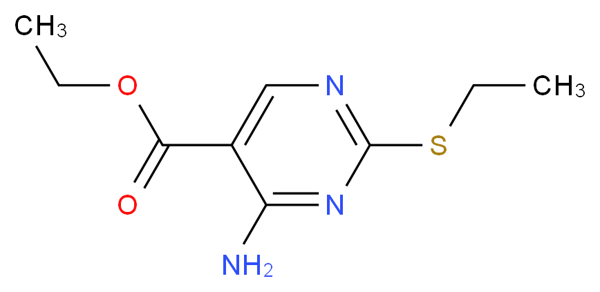 Ethyl 4-amino-2-(ethylthio)pyrimidine-5-carboxylate 98%_Molecular_structure_CAS_778-97-2)