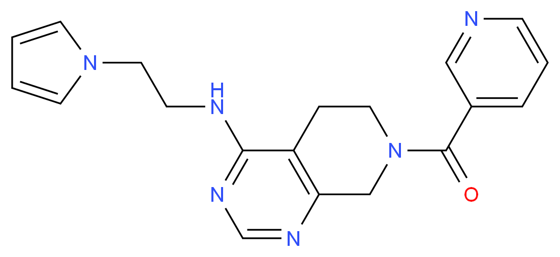 7-(pyridin-3-ylcarbonyl)-N-[2-(1H-pyrrol-1-yl)ethyl]-5,6,7,8-tetrahydropyrido[3,4-d]pyrimidin-4-amine_Molecular_structure_CAS_)