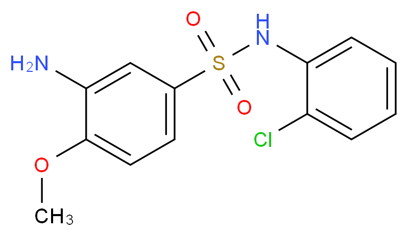 3-Amino-N-(2-chloro-phenyl)-4-methoxy-benzenesulfonamide_Molecular_structure_CAS_)