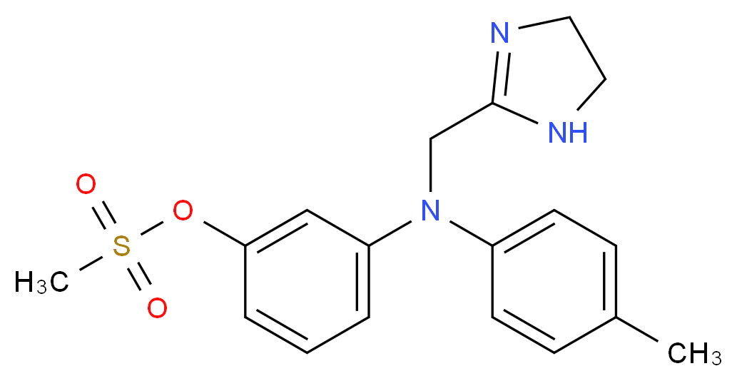 3-(n-(2-imidazolin-2-ylmethyl)-p-toluidino)phenol methanesulphonate_Molecular_structure_CAS_65-28-1)
