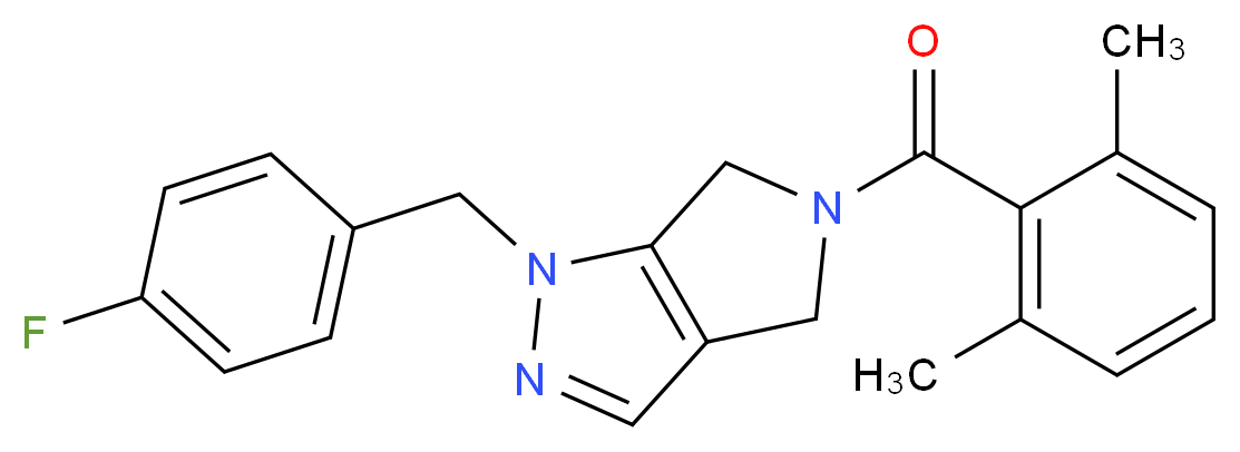 5-(2,6-dimethylbenzoyl)-1-(4-fluorobenzyl)-1,4,5,6-tetrahydropyrrolo[3,4-c]pyrazole_Molecular_structure_CAS_)