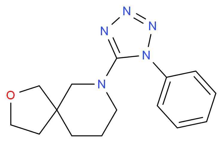 7-(1-phenyl-1H-tetrazol-5-yl)-2-oxa-7-azaspiro[4.5]decane_Molecular_structure_CAS_)