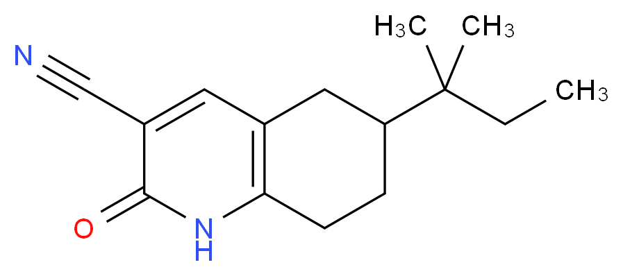 6-(2-methylbutan-2-yl)-2-oxo-1,2,5,6,7,8-hexahydroquinoline-3-carbonitrile_Molecular_structure_CAS_)