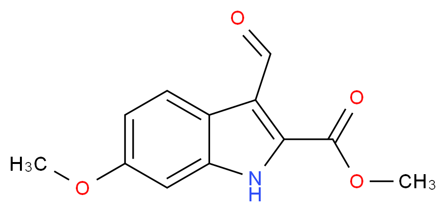METHYL 3-FORMYL-6-METHOXY-1H-INDOLE-2-CARBOXYLATE_Molecular_structure_CAS_379260-71-6)